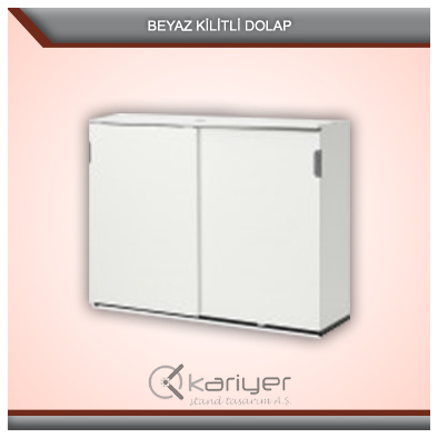 fuar ekstra extra dolap beyaz kilitli